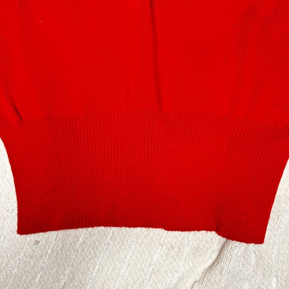 MEISTER Red Quarter Zip Wool Top Red size small - Picture 7 of 9